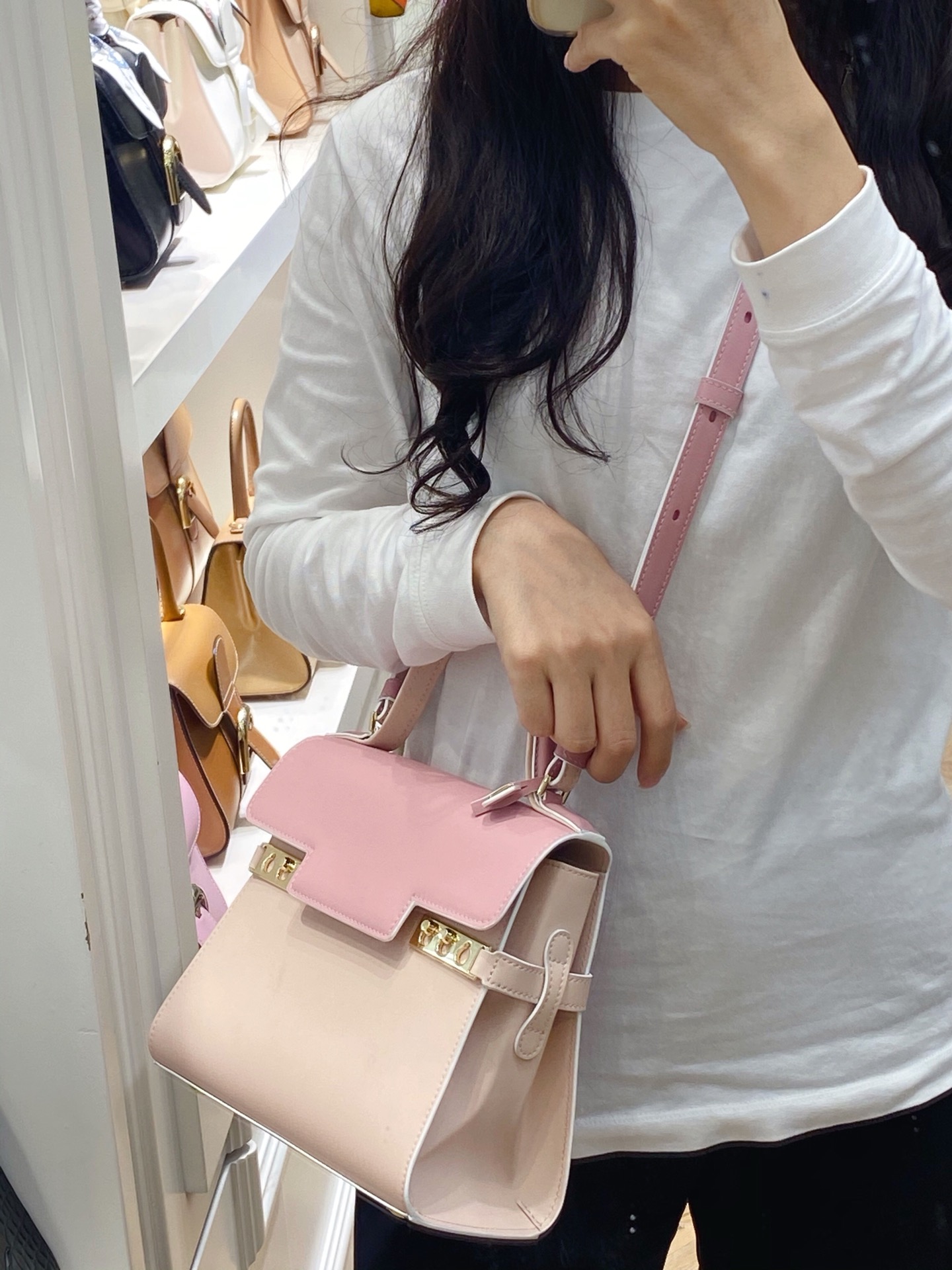 델보 톰페트 PM 백 포에버 로즈